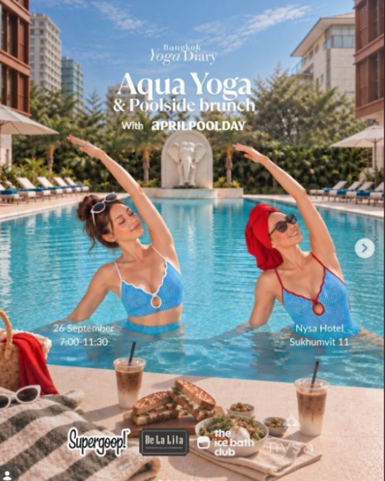 Aqua Yoga & Poolside Brunch