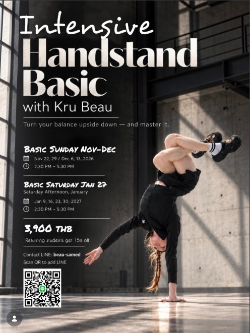Handstand Intensive Course with Kru Beau