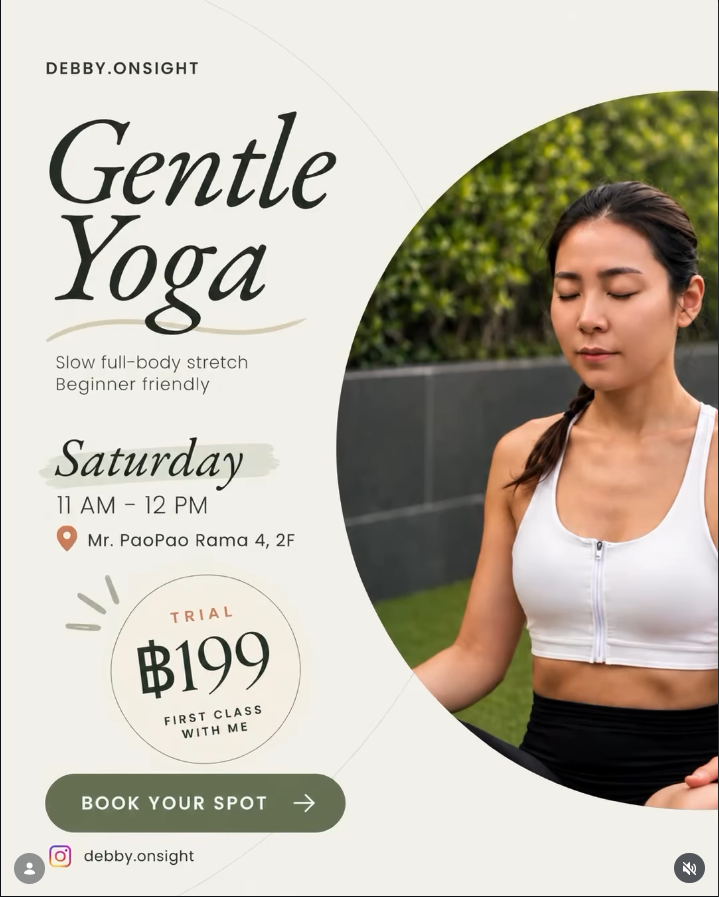 Saturday Gentle Yoga at Mr. PaoPao