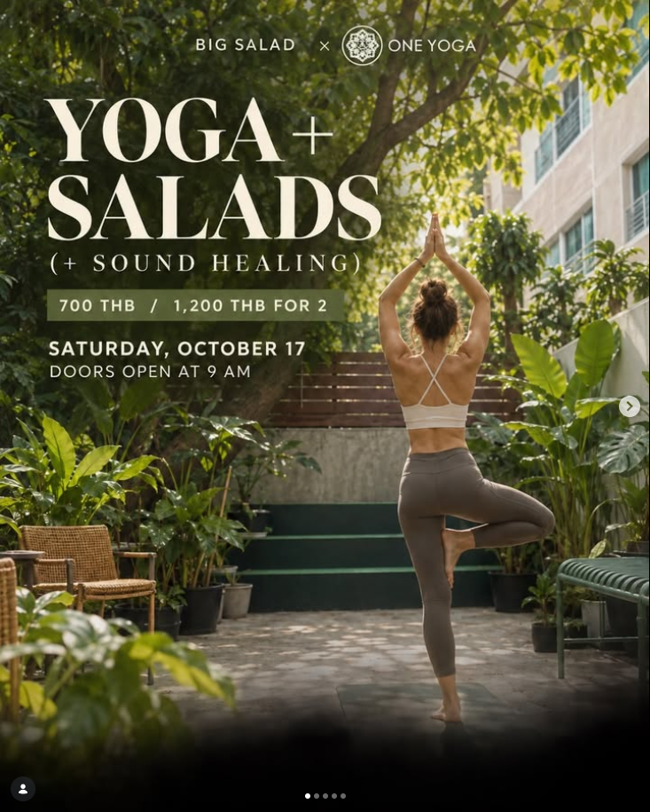 Yoga, Sound Healing & Salad